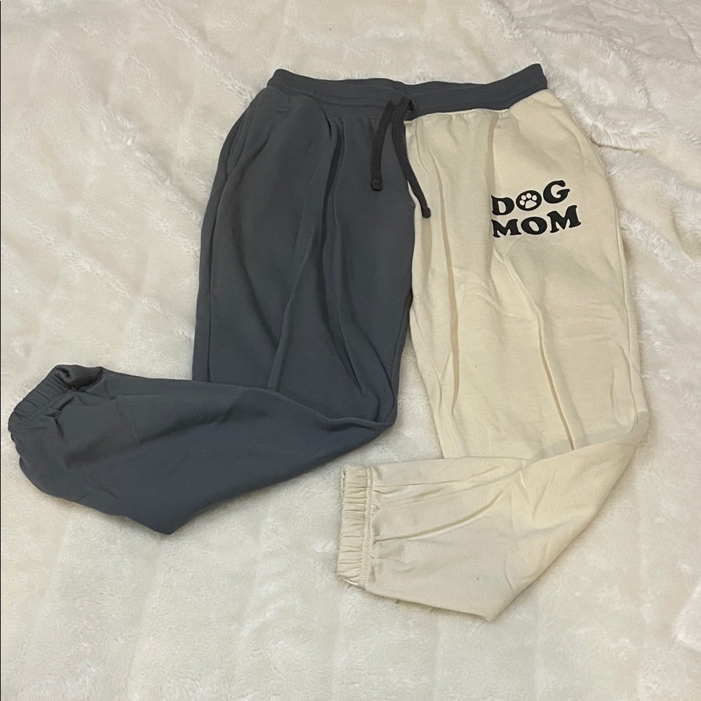 Adult Jogger Pants - Gray and Cream